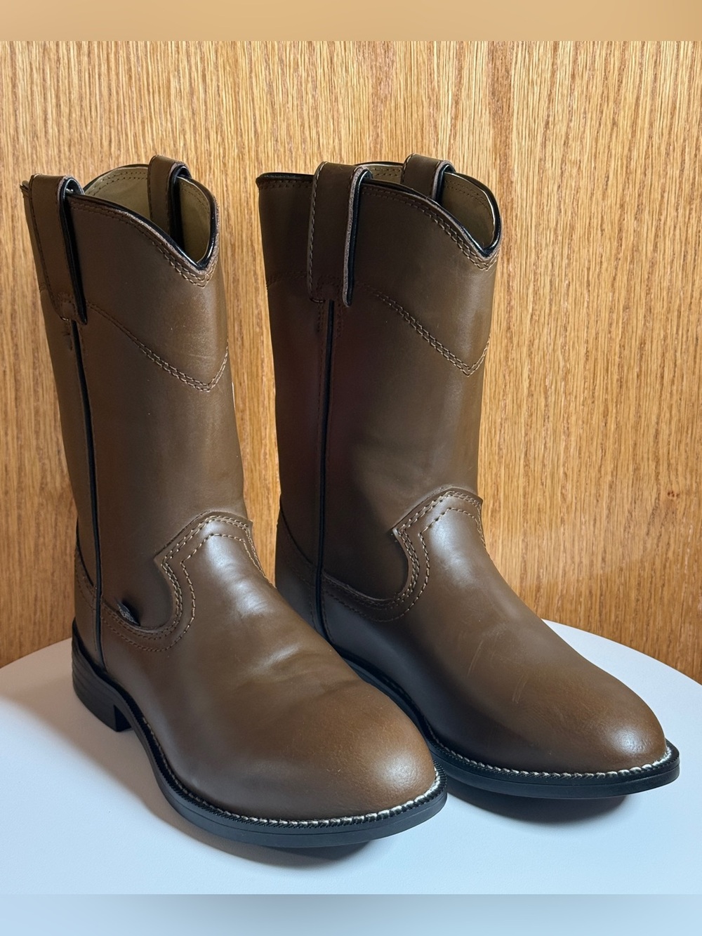 Justin Temple JB3001 Brown Roper Western Boots Men’s 6D Women’s 8 NWT